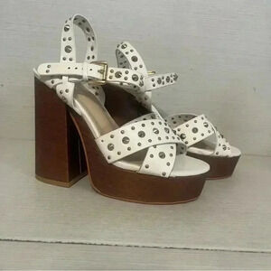Pazzle Studded Chunky Heels
